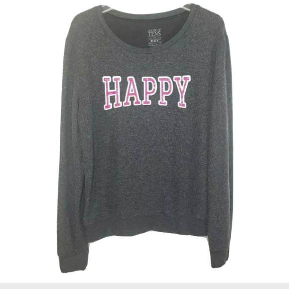 House Of Tens HAPPY Graphic Sweatshirt Size Large - Picture 1 of 5